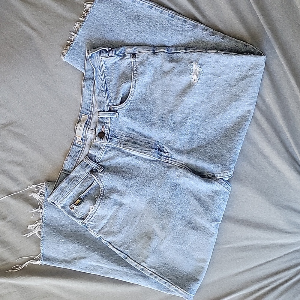 Vintage Cropped Distressed Lee Jeans